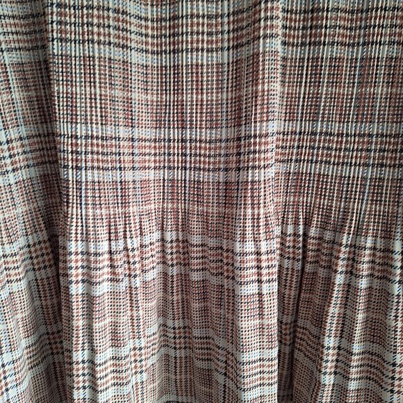 Zara Brown Plaid Flowy Blouse - Picture 6 of 13